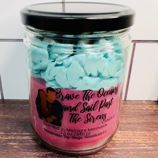 Brave the Oceans & Sail Past the Sirens Whipped Candle (TVD inspired)
